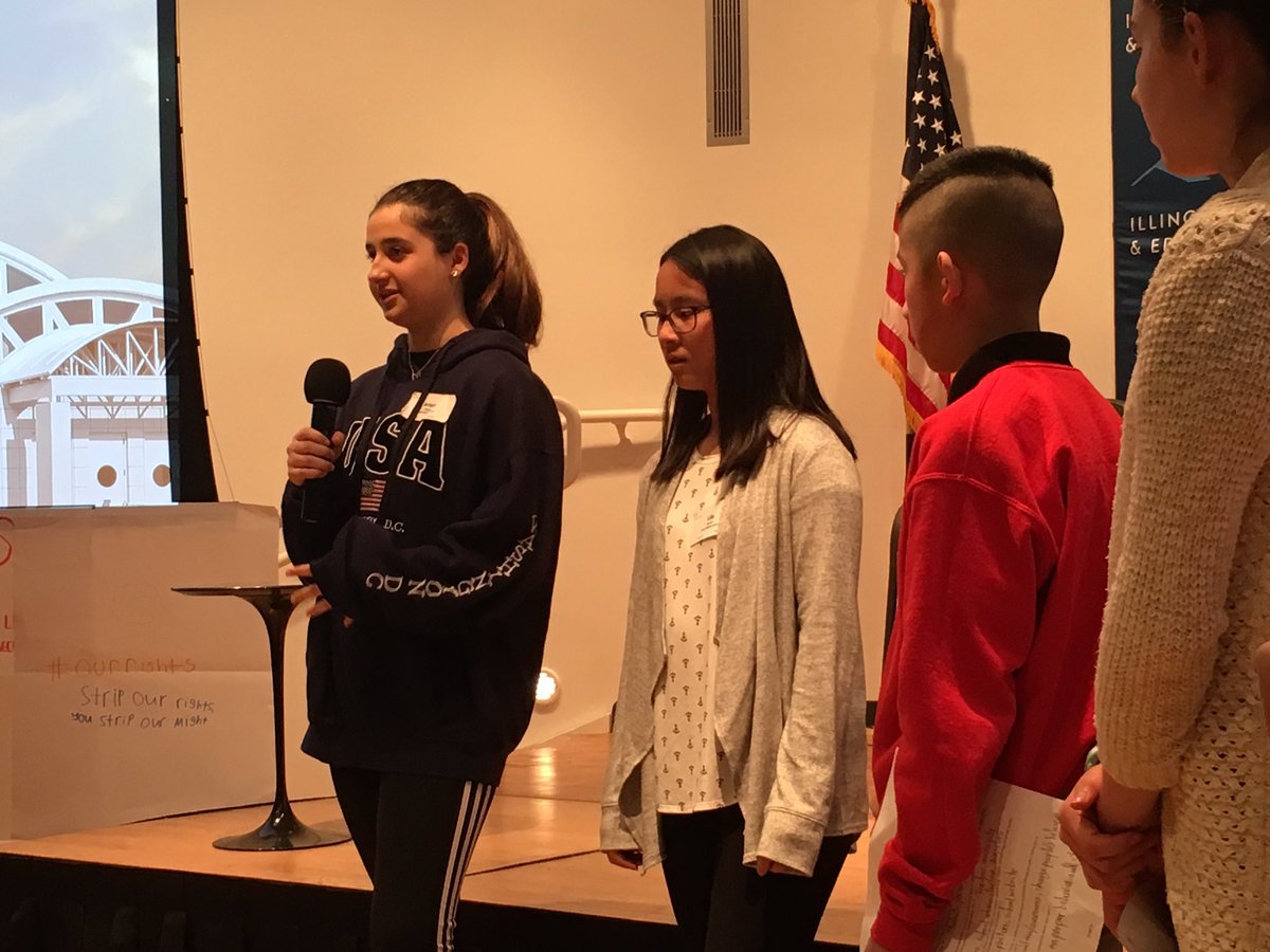 DavidPagac's tweet photo. Attea students in action at Student Leadership Day at the Illinois Holocaust Museum.  The start of Open Eyes...Open Minds... https://t.co/RAngddUxzw
