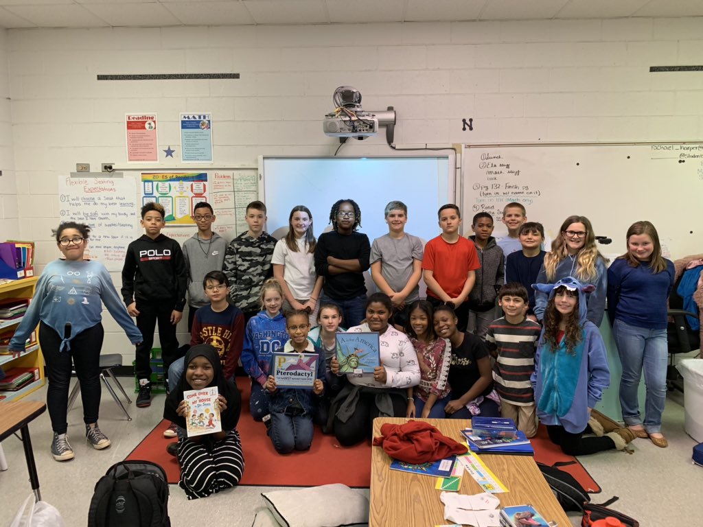 Best part of my day, hands down! Thank you to Ms. Harper’s 4th grade class for allowing me to share some of my favorite stories! @ABSSWeb #ReadAcrossAmerica #readaloudmagic