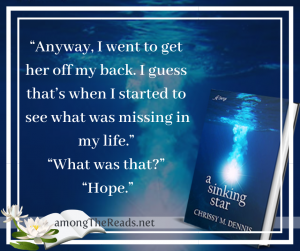 amongthereads's tweet photo. A heart-wrenching tale of brokenness and hope @anaiahpress @chrissymdennis https://t.co/0Cm5syp0Fu #aSinkingStar #YA #YAFiction #ChristianYA https://t.co/nPgH71yfOn