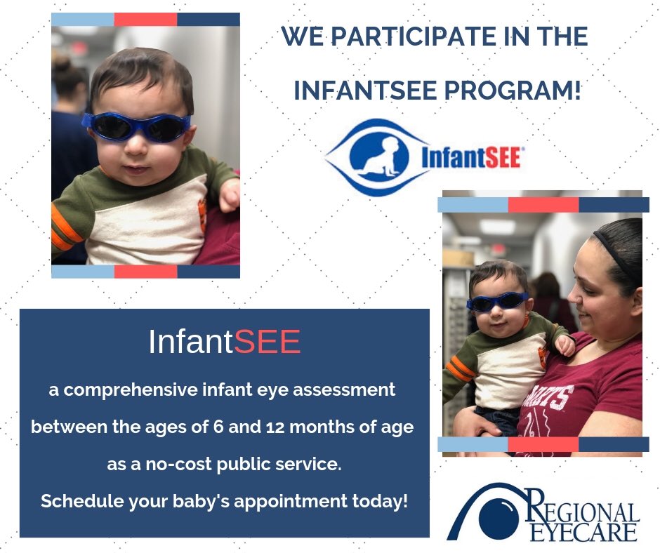 WeServeYoullSee's tweet photo. We participate in the #InfantSEE program! Under this program, participating #optometrists provide a comprehensive infant eye assessment between 6 and 12 months of age as a NO-COST public service. #healthyeyes #optometryCares #WeServeYoullSee https://t.co/P8jGbFc3hV