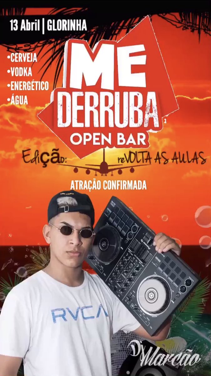 fdprodutora_'s tweet photo. PRIMEIRO OPEN NA CIDADE VEM PESADO, PRIMEIRA ATRAÇÃO CONFIRMADA @Marcaodj_ofc 🔥
#mederrubaopenbar
#RevoltaasAulas https://t.co/pnASCTi5Tj