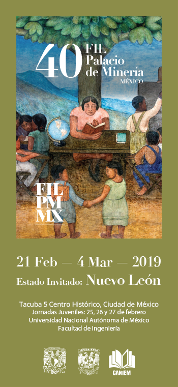 2Friendsmx's tweet photo. Mañana inicia la edición 40 de la Feria Internacional del Libro del Palacio de Minería, en esta ocasión el estado invitado es Nuevo León. 
Cuándo | 21/Feb-04/Marzo
Dónde | Palacio de Minería
Costo: $15 - S - D $20 
Info https://t.co/Eeuj4h2B47
#2friends #FILPM40 #LeerEsEstarVivo https://t.co/5TuiSWKsxA