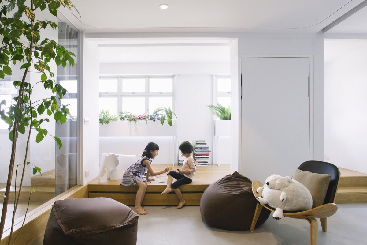 dwell's tweet photo. A Japanese-Inspired Flat in Singapore Embraces Flexible Spaces: https://t.co/5x6vGWlhxi https://t.co/zfkZYgLvcb