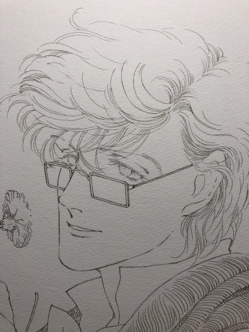 スコットの髪はややこしい#萩岩睦美原画展at北九州市漫画ミュージアム#再現画展第2弾北九州 
