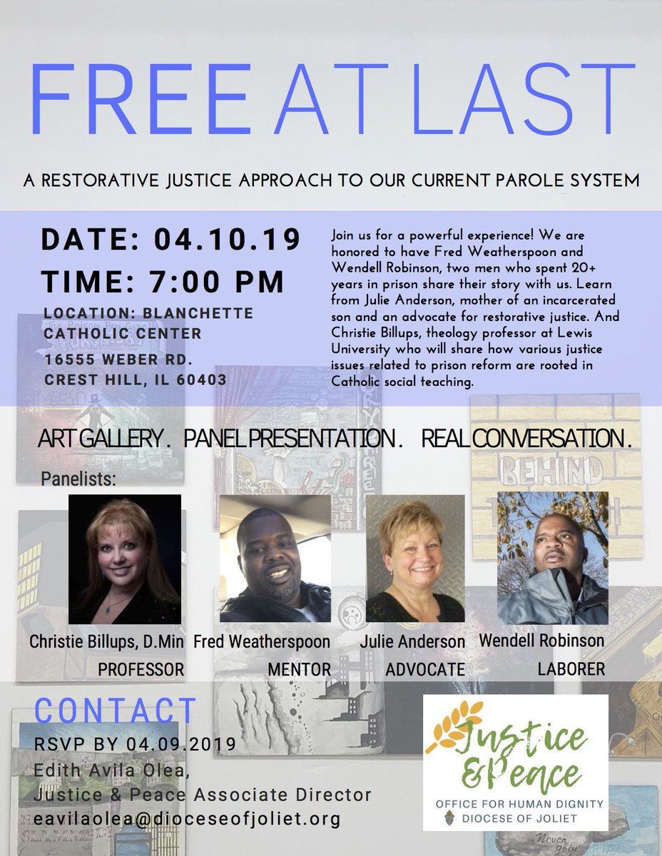 LewisUniversity's tweet photo. On April 4, Dr. Christine Billups, professor of #theology at #LewisU, will offer insight on various #justiceissues in #prisonreform and how they are rooted in Catholic social teaching. https://t.co/K1mnXccqb2