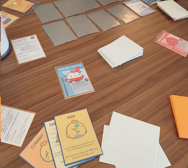 ChickenHeist's tweet photo. Which card did you like most when playing #ChickenHeist?
https://t.co/a4jEkymUCs
#carddesign #cardgames #boardgames #chickengame #betatest #gametest #playtest #boardgamenights #boardgamesofinstagram #gameprototype #betasignup #samurai #gametheory #gametheorygames #pressyourluck https://t.co/YCLXe7rY6m