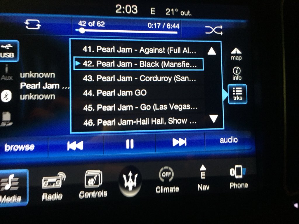 @PearlJam @STLwinegal My play list in my car.  😍🇴🇲🇴🇲