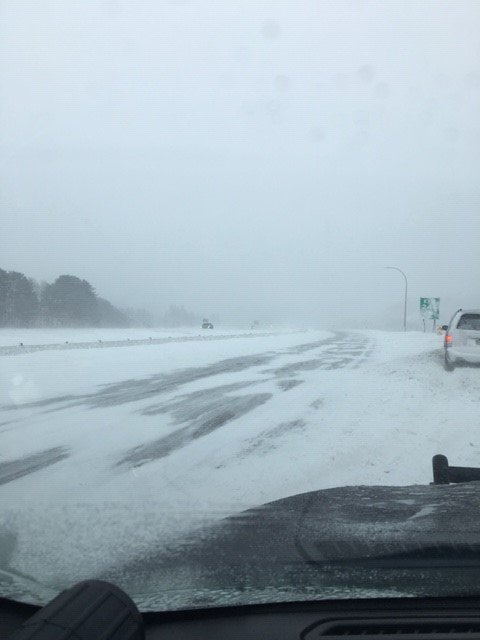 Visibility on I-35 near the Midway Road is greatly reduced due to blowing snow. Please slow down, increase you following distance and have all your lights on. If you go off the road or involved in a crash, stay in your vehicle where you have protection and call 911.
