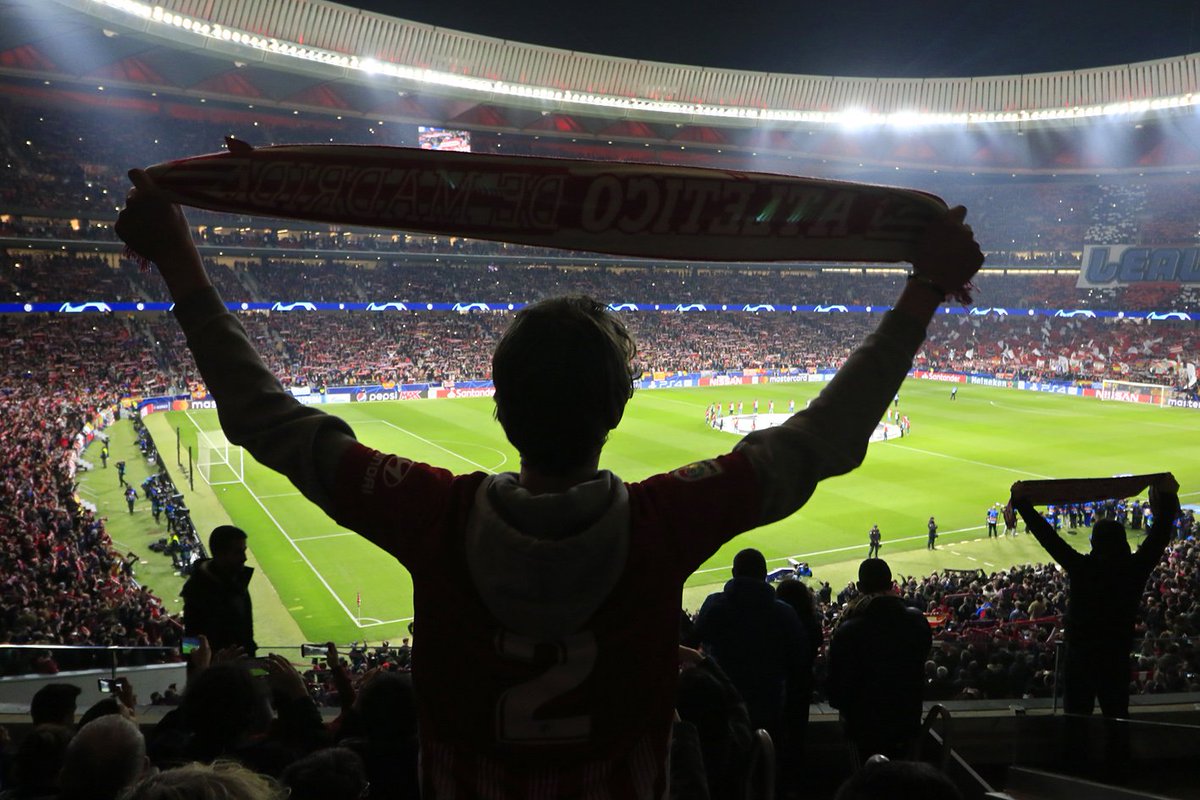 Atleti's tweet photo. ⚽🌟 ¡Qué noche europea tan bonita en el Wanda @Metropolitano! 😊
#AúpaAtleti #AtletiJuve #UCL https://t.co/ubyseQjrM6