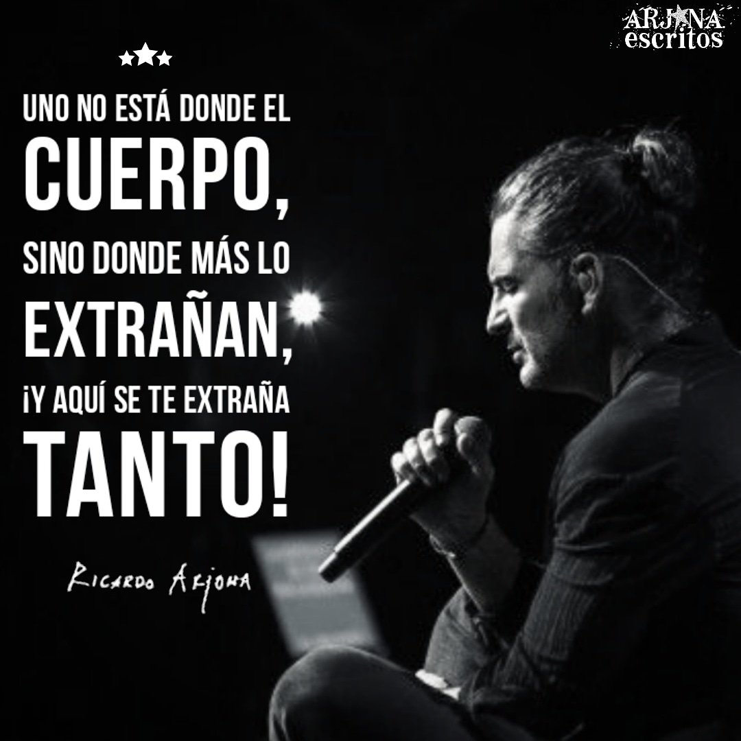 Tú sigues aquí, sin ti, ¡conmigo! ¿Quién está contigo? Si ni siquiera estás  tú... ⋆ ʀᴇᴀʟᴍᴇɴᴛᴇ ɴᴏ ᴇsᴛᴏʏ ᴛᴀɴ sᴏʟᴏ.~ @Ricardo_Arjona @INFOMUNDOARJONA  #OficialArjonaEscritos #FrasesArjona #RicardoArjona #MiércolesDeFrases, image size:1080x1080