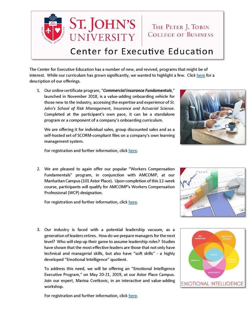 herbchain's tweet photo. Highlighting three exciting new programs from the Tobin Center for Executive Education. Contact us at tobinexeced@stjohns.
#executiveeducation #programming #leadership #amcomp #workerscomp https://t.co/GK6W72qRGt