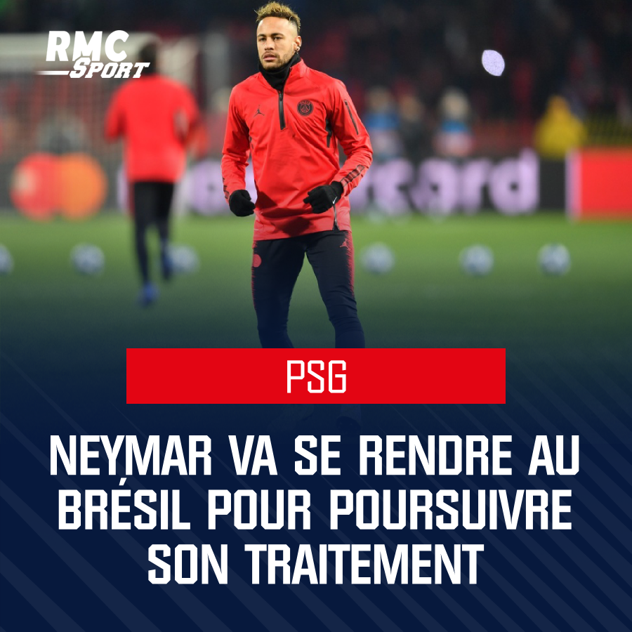 RMCsport's tweet photo. 🚨 La star brésilienne va rentrer au Brésil pour traiter sa blessure au pied droit 🔵🔴

⚠ Toutes les infos à retrouver ici ➡ https://t.co/8W1kL8G51A
#RMCLive #PSG #ChampionsLeague  #Ligue1 https://t.co/tZQaL9FzMD