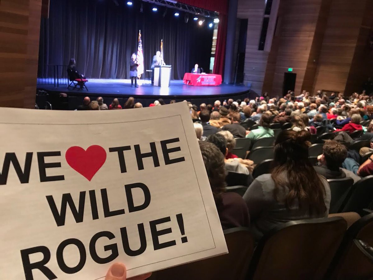 kswild's tweet photo. Thanks Senator @RonWyden for hosting your town hall this morning in Medford. We are very grateful for your advocacy of the #WildRogue Wilderness expansion and hope to see it happen soon. Here’s to our beloved Wild & Scenic Rivers!!
#WildernessNOW #WildAndScenic https://t.co/LlEZp6NHrj