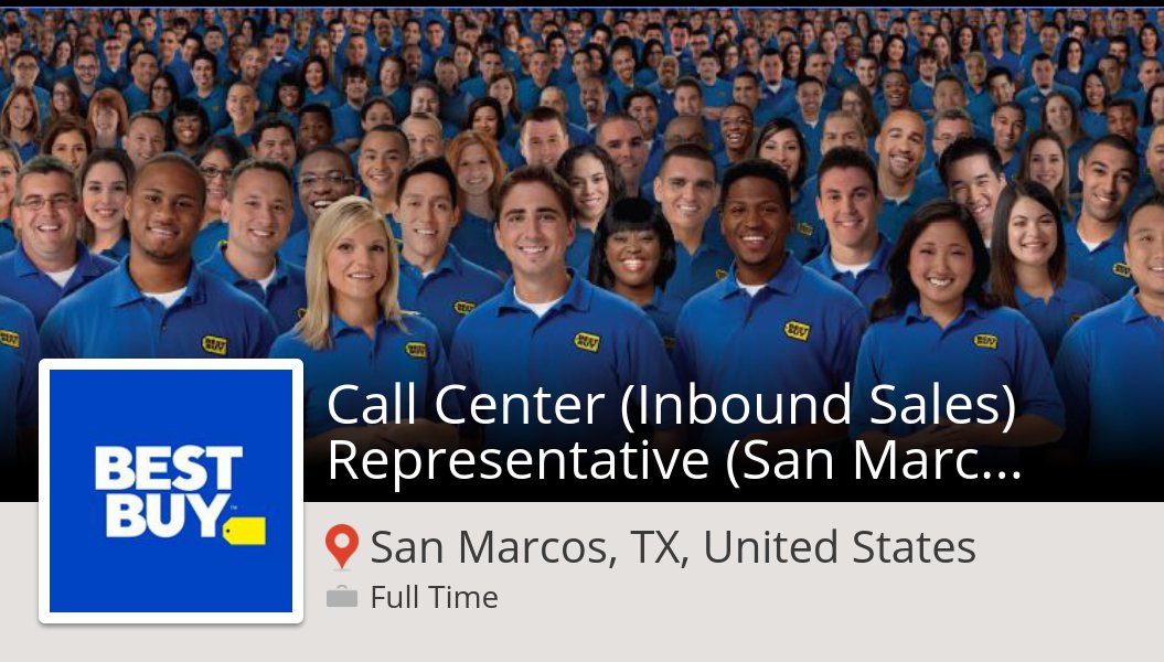 betsygiving's tweet photo. #BestBuy is looking for a Call Center (Inbound #Sales) #Representative (San Marcos, TX), apply now! (#SanMarcos) #job https://t.co/Go8kzPI3lV https://t.co/wTKbBDnnU2