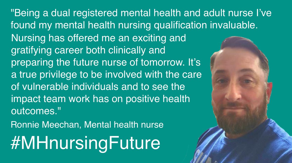 "It’s a true privilege to be involved with the care of vulnerable individuals and to see the impact team work has on positive health outcomes." Ronnie Meechan <a href="/UniBham_Nursing/">University of Birmingham Nursing and Midwifery</a> <a href="/MHnursesday/">Mental Health Nurses' Day</a> #MHnursesDay <a href="/MHnursingFuture/">MHnursingFuture</a> #MHnursingFuture