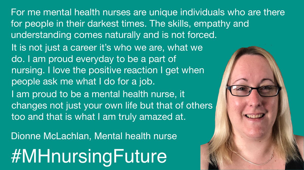 "I am proud to be a mental health nurse, it changes not just your own life but that of others too and that is what I am truly amazed at." Dionne McLachlan (<a href="/DionneM1981/">𝒟𝒾𝑜𝓃𝓃𝑒 𝑀𝒸𝐿𝒶𝒸𝒽𝓁𝒶𝓃 🏴󠁧󠁢󠁳󠁣󠁴󠁿🌸💜</a>) <a href="/MHnursesday/">Mental Health Nurses' Day</a> #MHnursesDay <a href="/MHnursingFuture/">MHnursingFuture</a> #MHnursingFuture