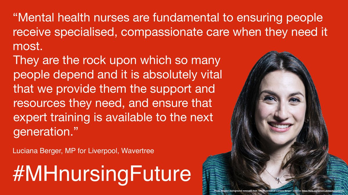 “Mental health nurses are fundamental to ensuring people receive specialised, compassionate care when they need it most." <a href="/lucianaberger/">Luciana Berger</a> <a href="/MHnursesday/">Mental Health Nurses' Day</a> #MHnursesDay <a href="/MHnursingFuture/">MHnursingFuture</a> #MHnursingFuture