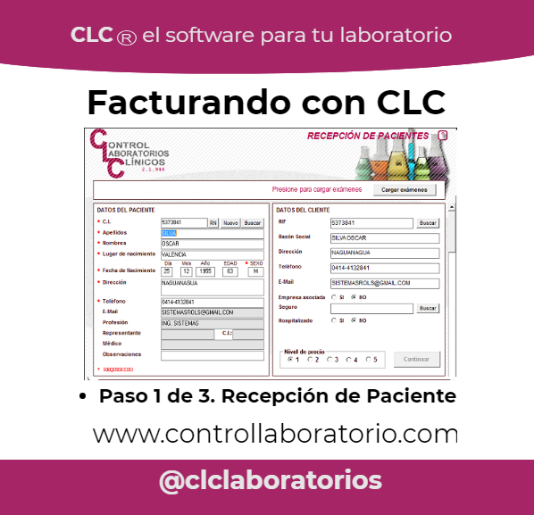 clc_lab's tweet photo. Facturando con CLC Software @clc_lab es tan fácil que no requiere entrenamiento! #factura #facil #entrenamiento #capacitacion #tiempo #softwarelaboratorio #sistema #programa #laboratorio #Control #capital #humano #PromotorCLC #Venezuela #Mexico #Febrero #Peru #Chile #Honduras https://t.co/1viTOO7u6j