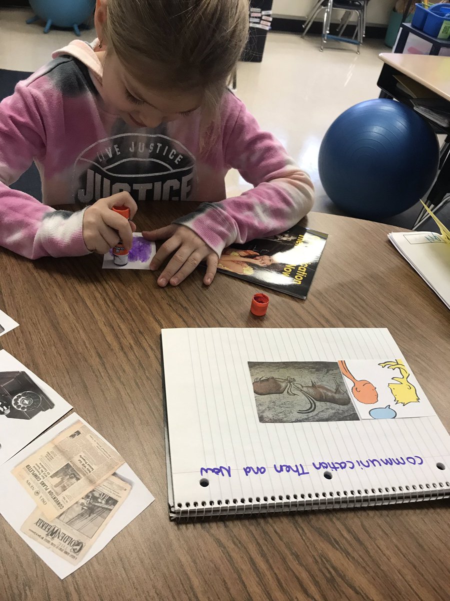 MissSellers's tweet photo. A guided reading group is working on describing technology from long ago compared to technology now. Another group is creating a timeline of how the technology we use to communicate has changed! https://t.co/Vhr8Lj2rof
