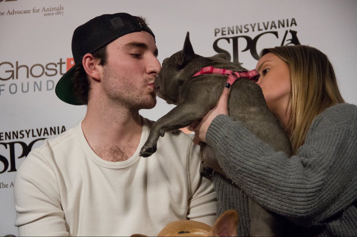 PSPCA's tweet photo. . @NHLFlyers @s_ghost14 loves his dogs...and he loves our dogs too. Join Shayne on Tuesday, March 12 when he hosts Philly Sports Trivia at the Punch Line Philly to benefit our lifesaving mission. 

More: https://t.co/sCQ0nfeek4 https://t.co/6lrGjtuAso