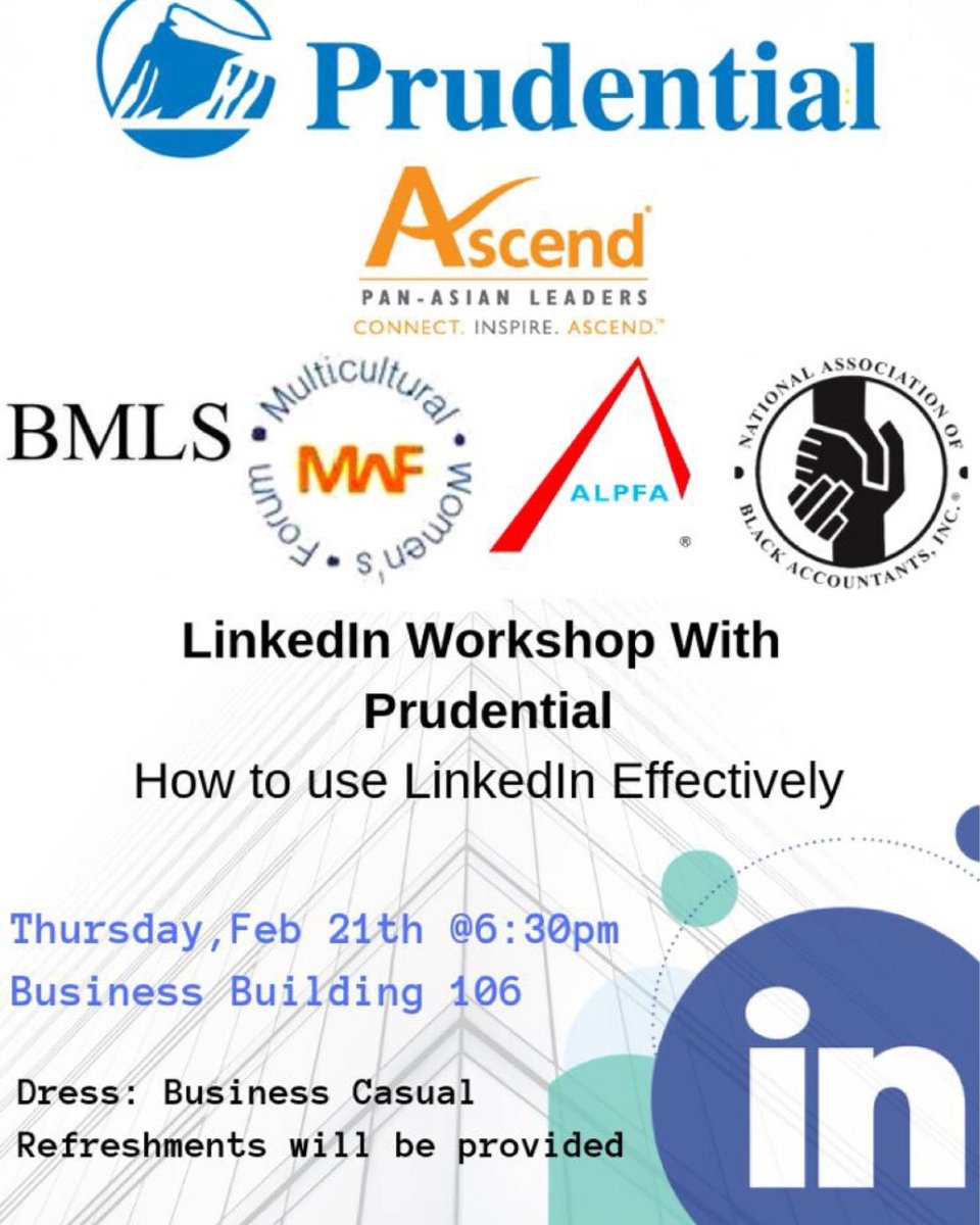 ALPFAPennState's tweet image. Hello ALPFAmilia! Hope everyone enjoyed the snow day! The Prudential workshop has been rescheduled for tomorrow and there is a new location as seen on the flyer so don&apos;t forget to join us!
