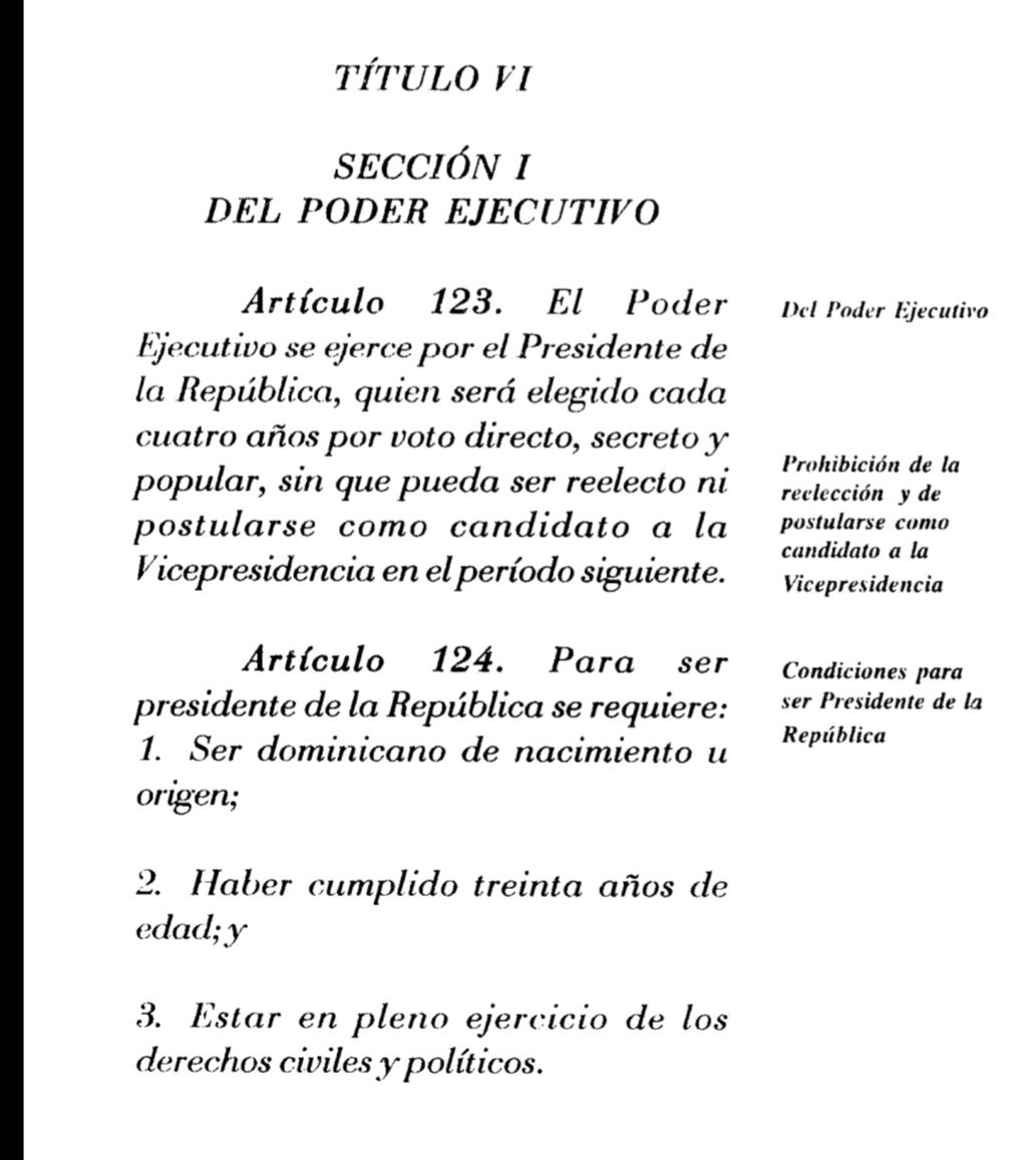 EsmeraldaBello's tweet photo. Juan Bosch prohibió en el artículo 123 de la Constitución de 1963, la reelección presidencial. La naturaleza de un bochista es anti-reelecionista!

Vergüenza debería darnos el debate sobre violar la Constitución!

1965... a la puerta.

#YoNoQuieroReelección

👇 https://t.co/hkfp6hhu0y