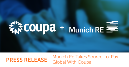 Munich RE Takes Source-to-Pay Global With Coupa <a href="/coupa/">Coupa Software</a> <a href="/MunichRe/">Memenich Re</a> #BSM #cloud #innovation #cfo #invoicing #compliance prn.to/2DWj9wO