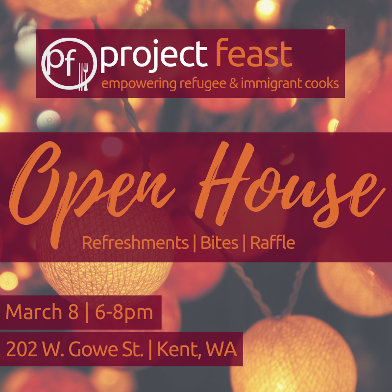 ProjectFeast's tweet photo. Join us for an open house on Mar. 8 from 6-8pm! We'll have refreshments and snacks, as well as a raffle of desserts, aprons, and lunches at our Ubuntu Street Café. This is a free event, and it is open to the public. See you there!
#supportimmigrants #nonprofit #projectfeast https://t.co/BTSBDwnBXs