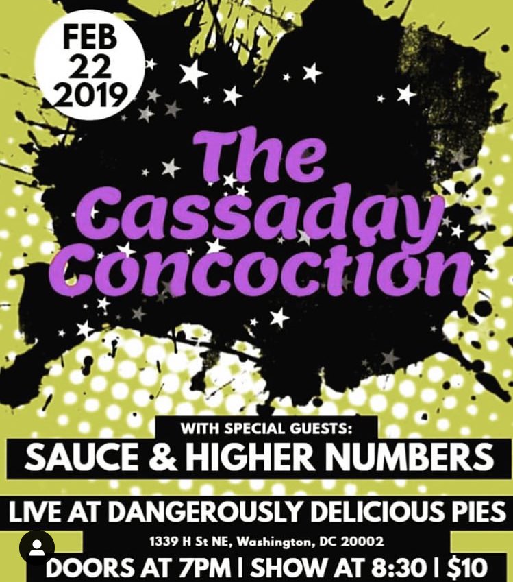 Snow, snow go away... just in time for FRIDAY!! See you this Friday at @dangerouspiesDC with <a href="/ccassadaymusic/">Chris Cassaday</a> and <a href="/SauceTheBand/">Sauce The Band</a> !! Doors at 7:30pm, we play 8-8:50! #dclivemusic #dcrocks #hstreetne #dangerouslydelicious #pieshopdc #highernumbers