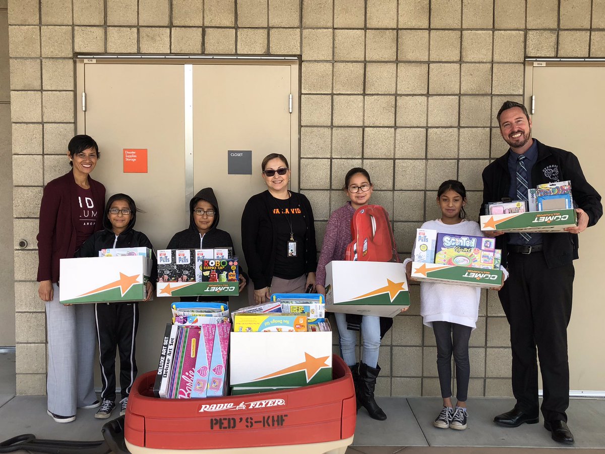 Thanks to the proceeds from our Valentine’s Day Gram sales, Cypress was able to donate gifts and toys to Kaiser Permanente Pediatric Department.