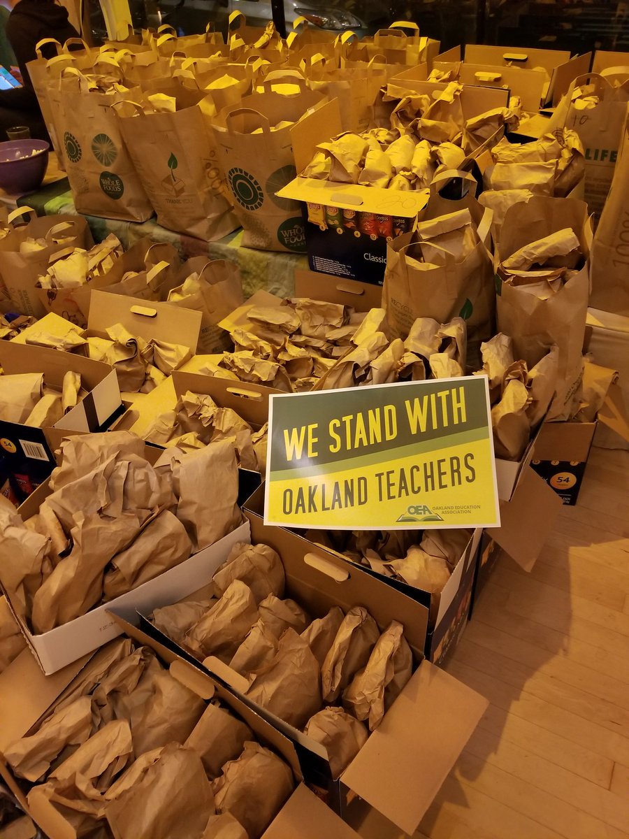 jurosek's tweet image. Strike prep foods! #OUSD owes Oakland students and teachers a better contract. (Donate$$ here for strike food support donorbox.org/breadfored ) #RedforEd #breadfored #ousdstrike