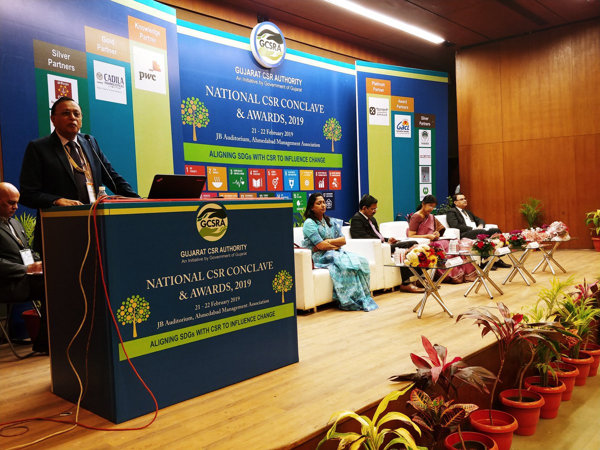 biplav21's tweet photo. @gcsra #GCSRA #nationalConclave19 #CSR #SDGs #partnerships #CorporateSocialResponsibility Mr HR Dave, NABARD addresses the audience with Dr JN Singh, CS, Gujarat; Mr Gyaneshwar Singh, MCA; Mrs. D Thara, CEO GCSRA; Dr Priti Adani
@PwC_IN @AdaniFoundation @AdaniPriti @NABARDOnline https://t.co/SYeOrvGTn0