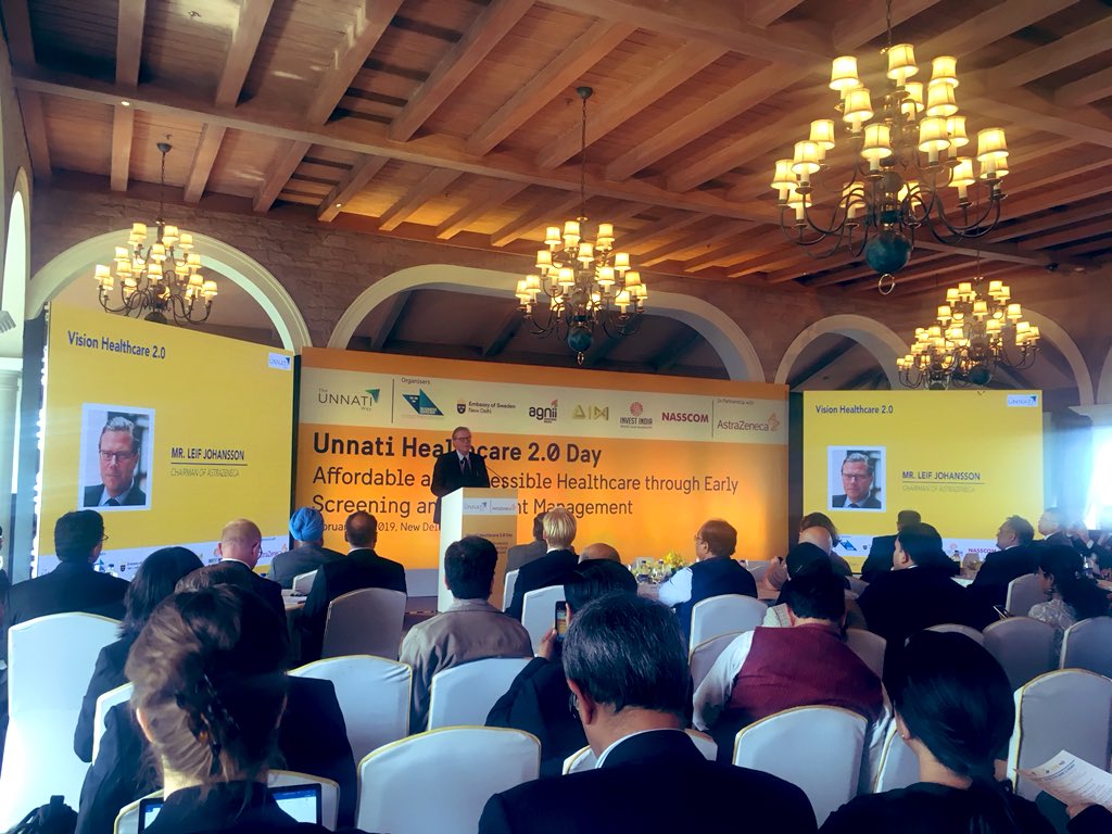 Today in the context of #SwedenIndiaInnovationPartnership that was signed between Sweden and India last year, I can say that digital revolution will play a key role in making healthcare affordable and accessible- Leif Johansson, Chairman, AstraZeneca <a href="/AstraZeneca/">AstraZeneca</a> <a href="/BusinessSweIND/">Business Sweden IND</a>