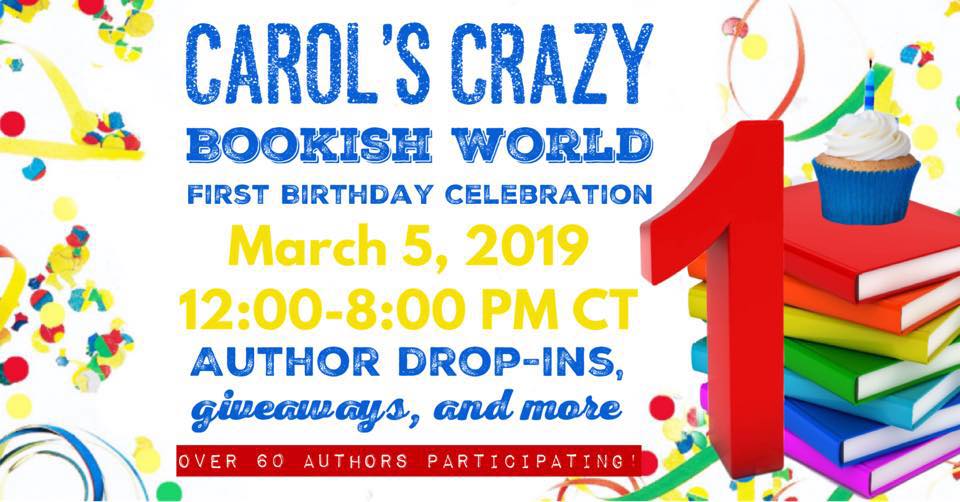Deb_B_me's tweet photo. 🥳Let's Party🥳March 5th at "Carol's Crazy Bookish World" group over on Facebook 😎The First Birthday 🎂celebration of a fantastic &amp; fun 📚book group for readers &amp; authors 🥳 https://t.co/qoepRbX0rB