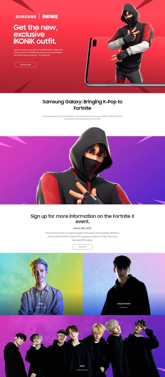 an exclusive ikonic skin inspiried by chanwoo ikon will also be in new york with legendary streamer ninja on march 16 for a once in a lifetime - photo skin fortnite ikonik