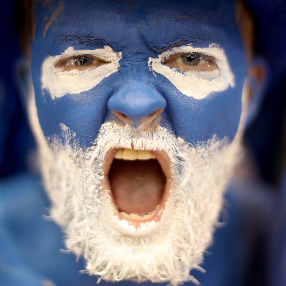 The Sporting News on X: These Duke face-paint jobs are equal parts  impressive and terrifying.  / X