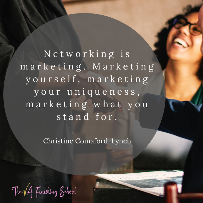 Include networking in your marketing action plan for a big win in your virtual assistant business!

#marketing #networking #findingclients