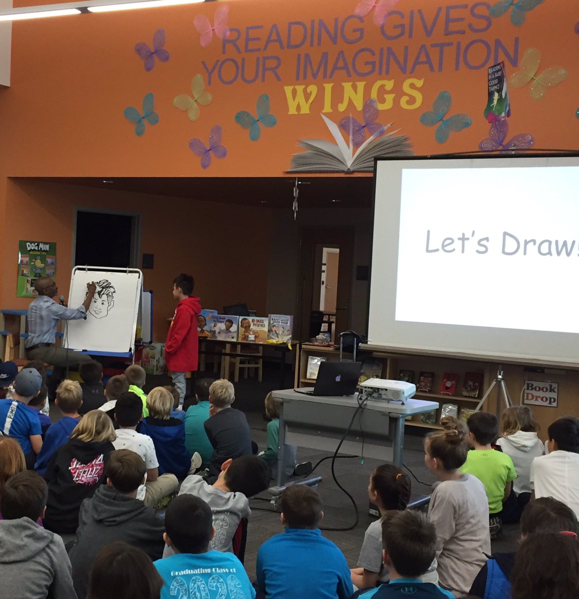 Don Tate visited our school today &amp; the students LOVED and were inspired by his message and his art! <a href="/Devas_T/">Don Tate</a> <a href="/principalwch/">WestCypressHills El</a>