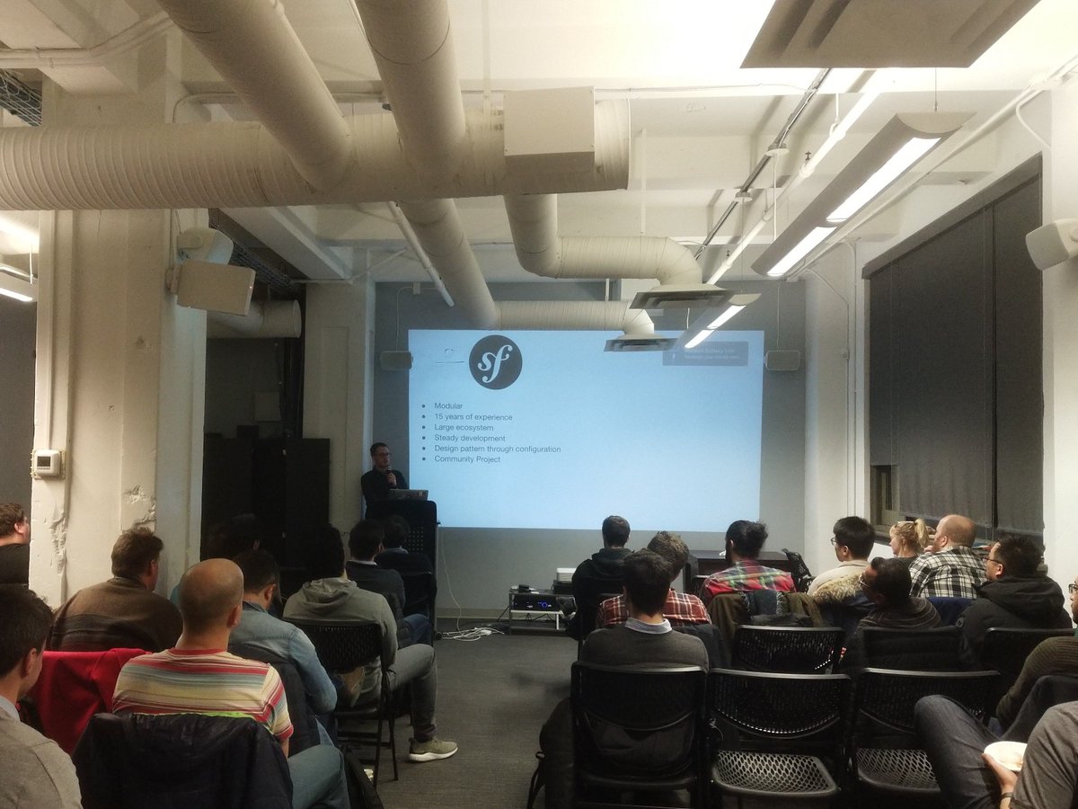 phpvancouver's tweet image. First up: Symfony vs. Laravel 🔥 #vanphp