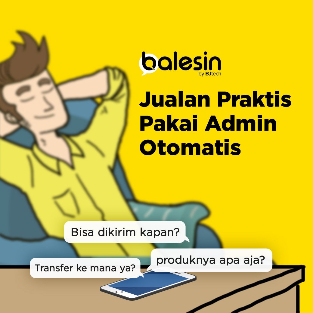 Jaman sekarang jualan online makin praktis. Nggak perlu ribet mikirin chat pelanggan yang numpuk kayak setrikaan. Udah #AdaYangBalesin secara otomatis,dari nampilin produk, bikin invoice, sampe ngitungin ongkir, semua tersedia langsung di chat.