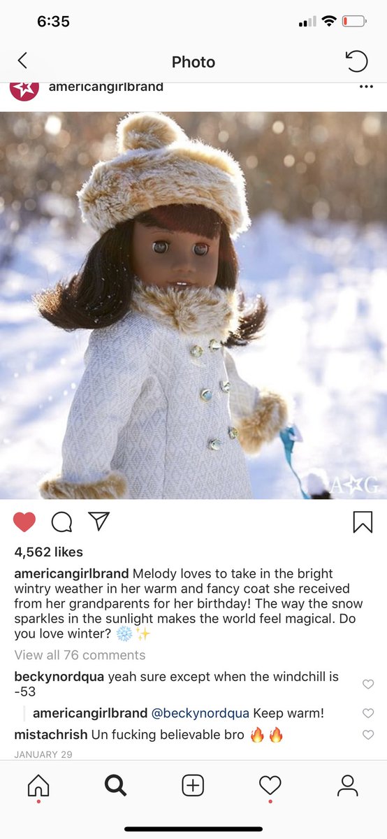 mistachrish's tweet image. I’m bored so I’m hyping up American Girl Doll on IG lol