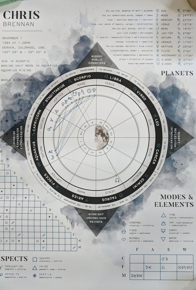 Birth Chart Poster