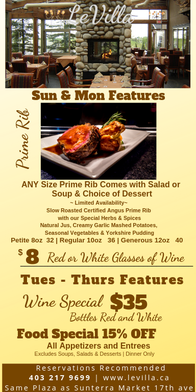 LeVillaCalgary's tweet photo. Come join us Sundays - Thursday evenings for food and wine specials! https://t.co/pP90KfvcZD