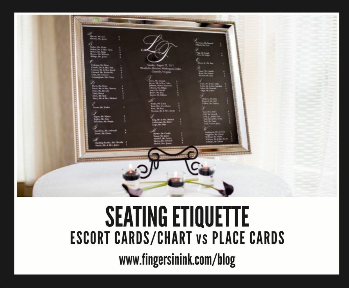 Seating Chart Vs Place Cards