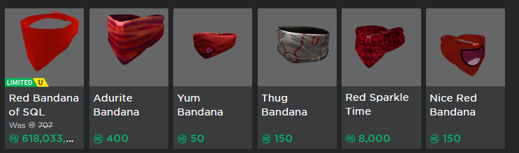 Roblox Bandana On Head