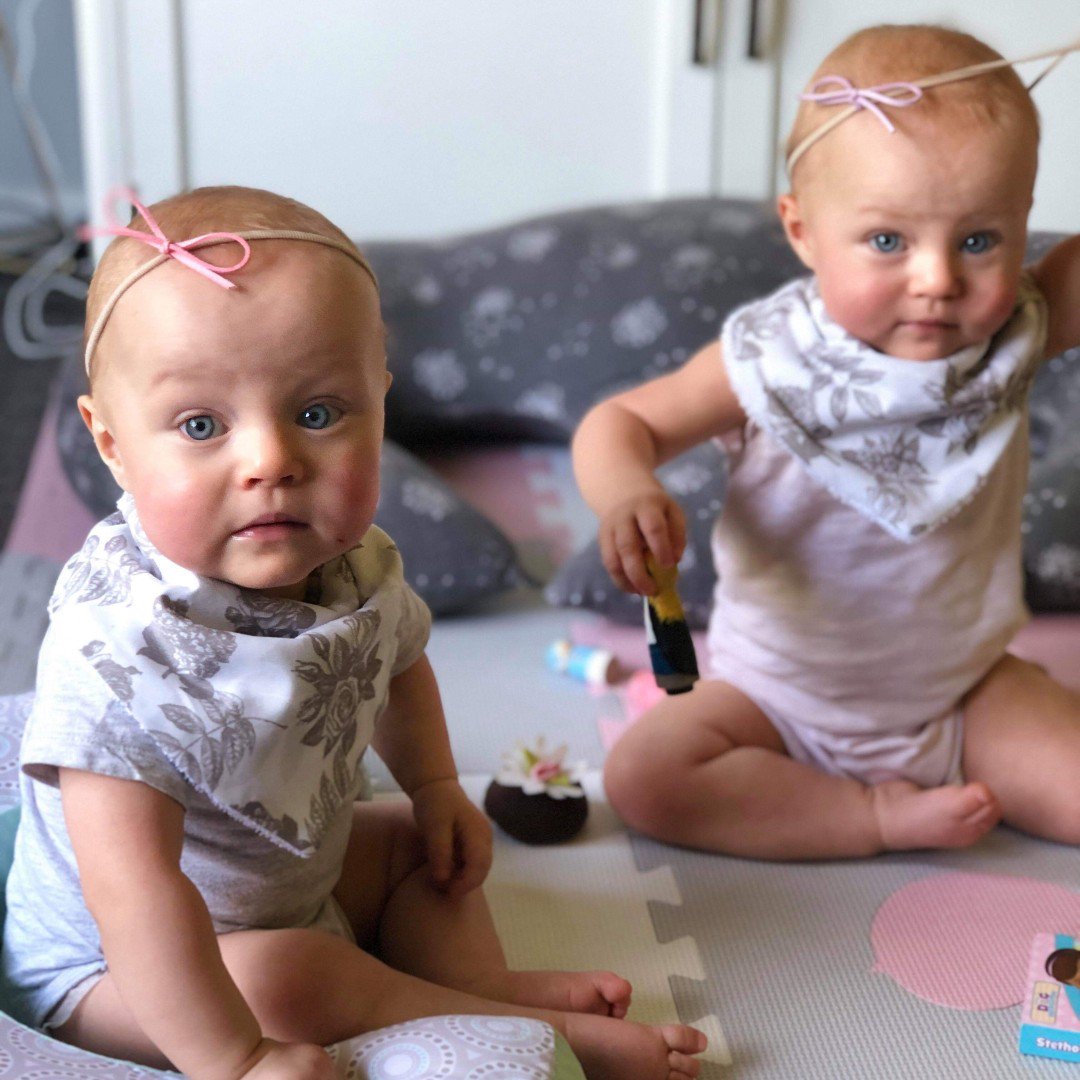Meet our gorgeous new ambassadors Grace &amp; Amelia 💕. Born prematurely at 27 weeks, these 2 little fighters suffer from chronic lung disease. Amelia requires a twice-daily steroid inhaler, while Grace has complex chronic heart disease (CHD) &amp; is showing signs of cerebral palsy.