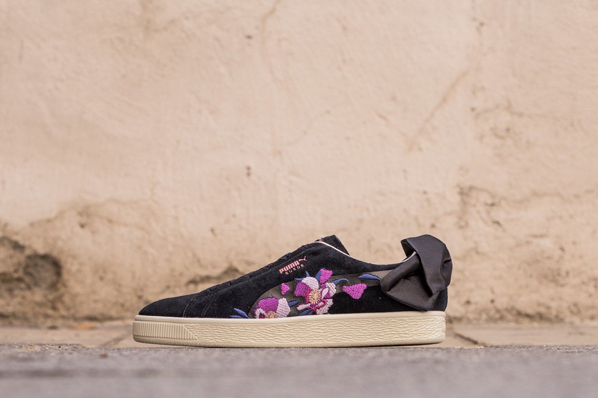 puma suede bow flowery