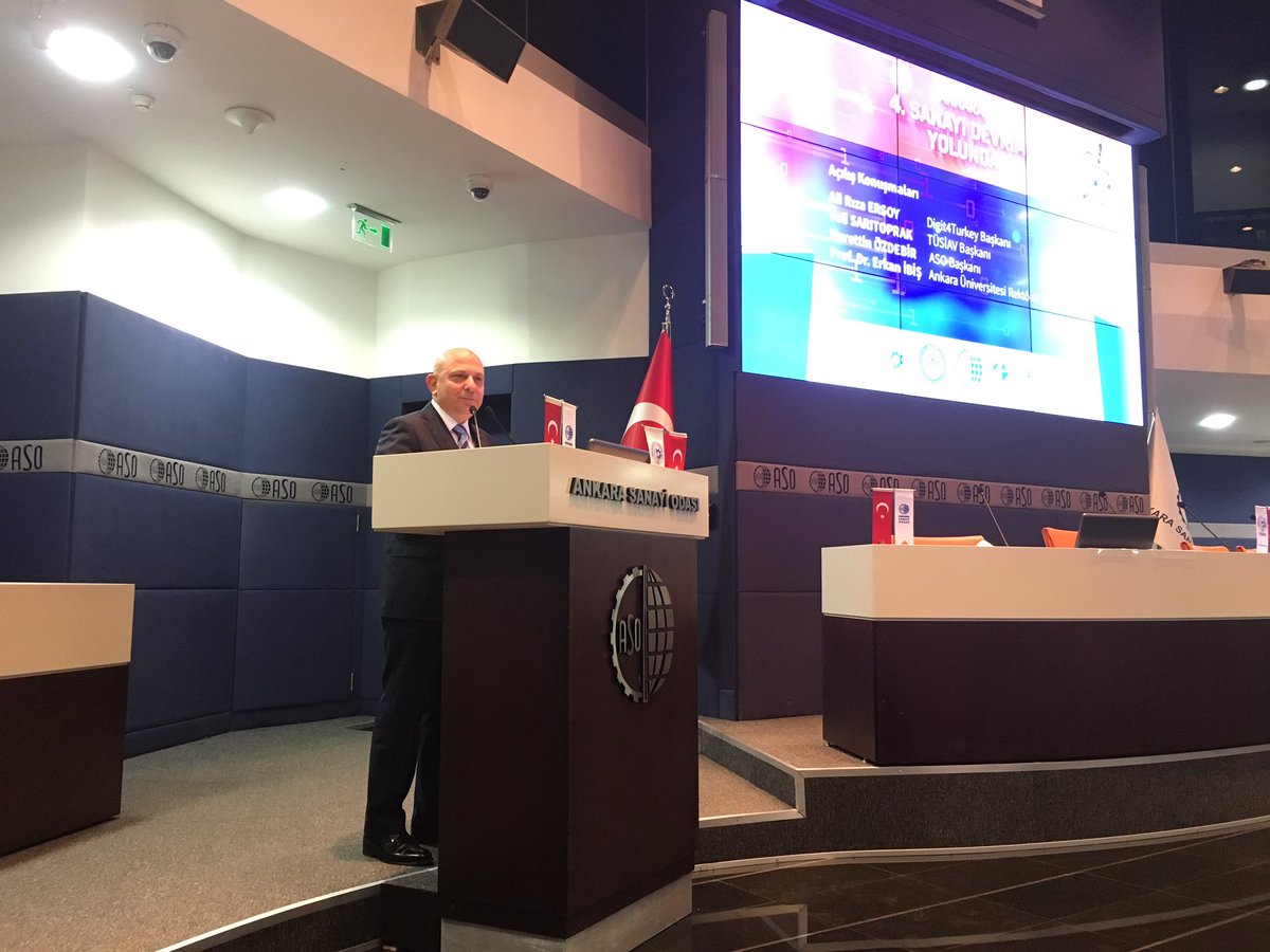 alisinag's tweet image. Ankara Üniversitesinin düzenleyicileri arasında yer aldığı Ankara 4. Sanayi Devrimi Yolunda" paneli ASOda Tusiav başkanı sayın @Velisaritoprak, ASO Başkanı sayın @NOzdebir ION akademi kurucusu Sn @AliRizaERSOY ve sn Rektörümüzün açılış konuşmalarıyla başladı  @profdrErkanibis