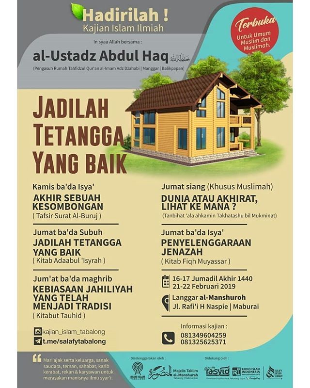 Reposted from @kajian_islam_tabalong -  #kajianislam #kajiansalafy #kajiansunnah #kajiantauhid #kajianilmiah #dakwahsalaf #dakwahsunnah #dakwahtauhid #ahlussunnahwaljamaah #ahlussunnah #assalafiyyah #muslim #islam #pamfletdakwah #kii_tabalong #kajiantaba… ift.tt/2SR6GEP