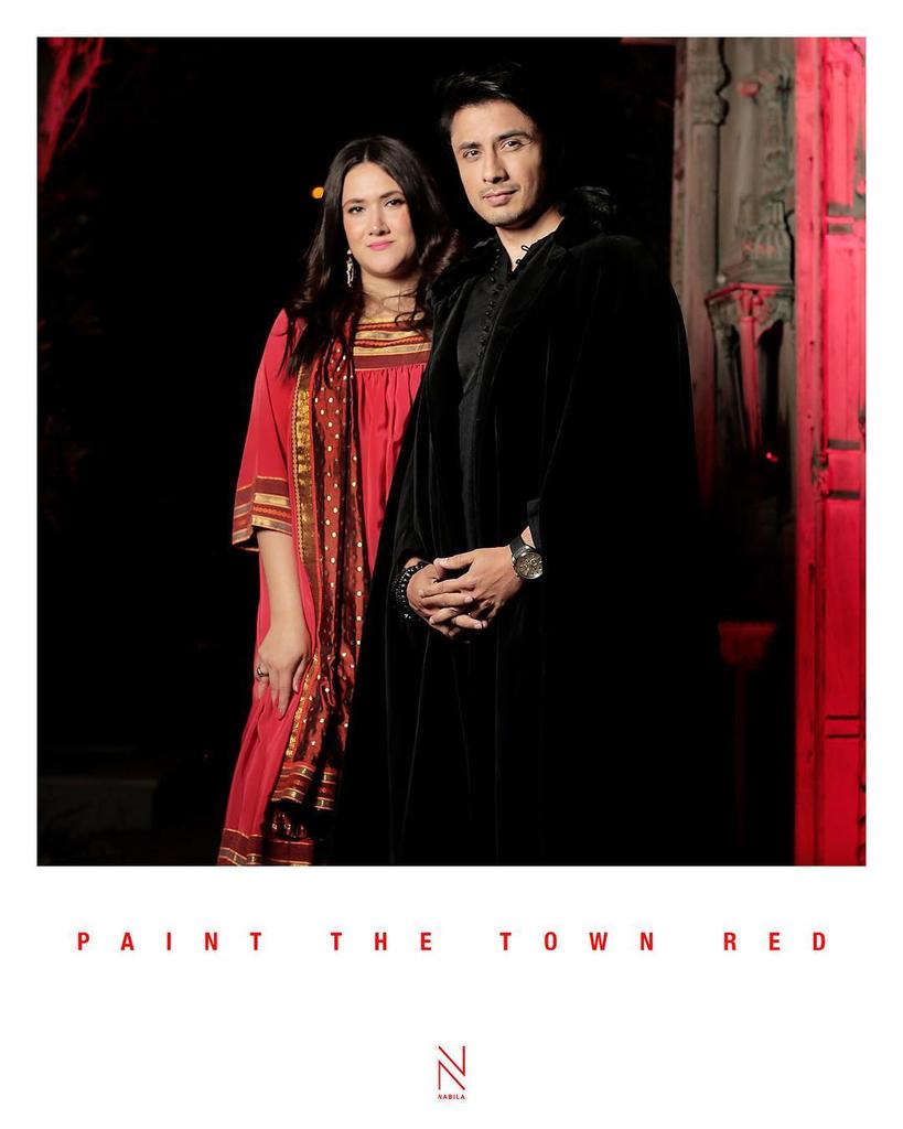 #couplegoals
Our #Rockstar @AliZafarsays with his Gorgeous wife @AyeshaFazli in Red 💕 and Black ❤
Hosted by @nabila_salon
#paintthetownred #red